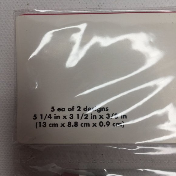 Merry Christmas Joy Candy Cane Set 10 Gift Bag Toppers Black Red Snowflake - Picture 5 of 6